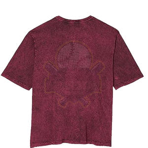 Diseña tu propio logotipo Camiseta de lavado ácido juvenil Camiseta de peso ligero de la mejor calidad Camiseta de lavado ácido de diseño diferente Camiseta - Product Image 2