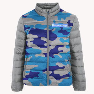 Fabricant de vêtements OEM personnalisé Vestes d'hiver rembourrées en duvet imperméable de grande taille pour hommes avec logo personnalisé - Product Image 3