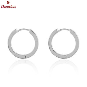 Pendientes de diseño clásico y sencillo, plata de ley 925, pendientes de aro lisos, fabricante mayorista, precio bajo para mujeres, pendientes para fiestas - Product Image 2