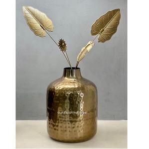 Jarrón de flores artificiales de Metal con diseño de textura en Color plateado, la mejor forma para bodas, eventos, fiestas, decoración, uso de florero - Product Image 2