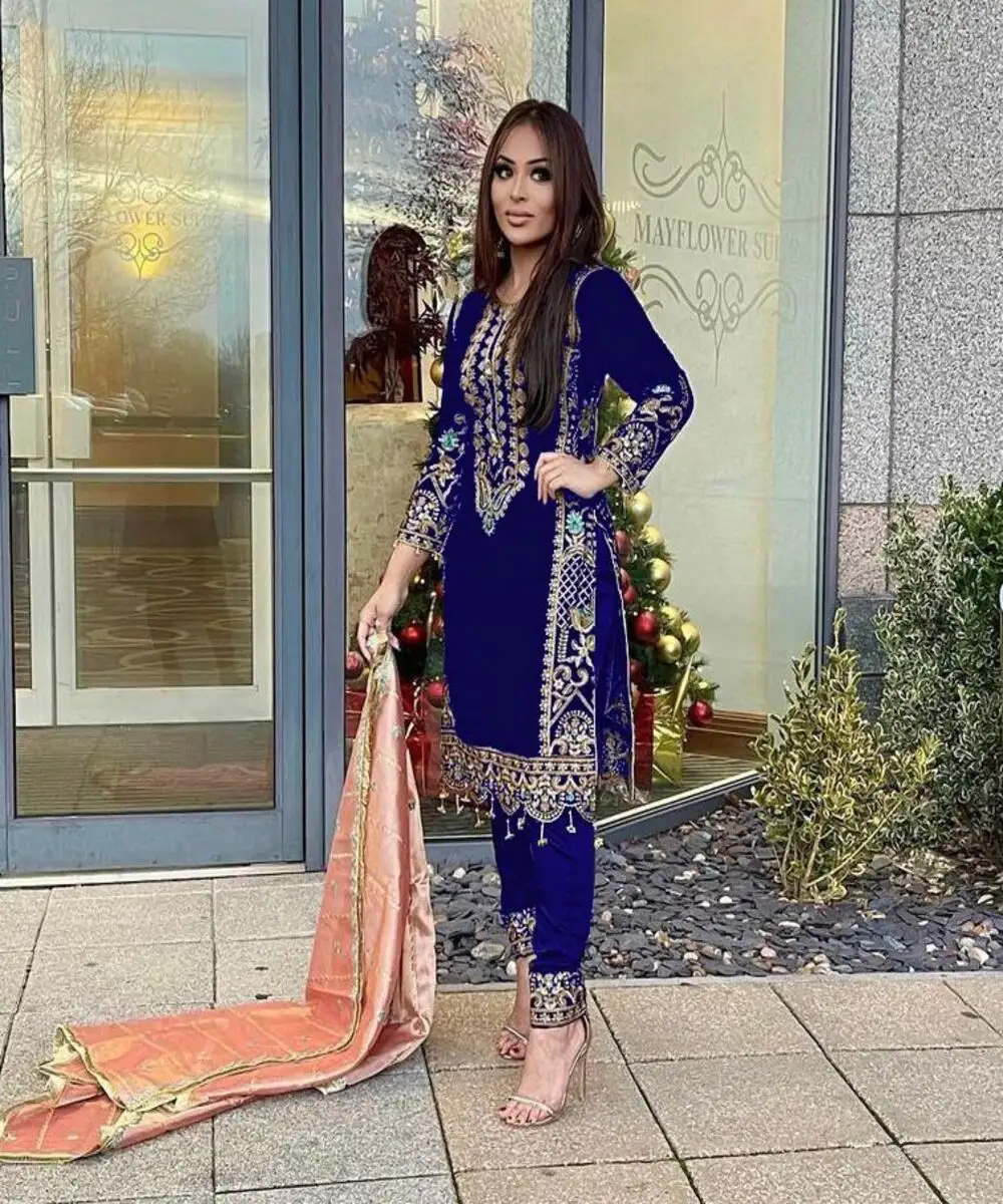 Платье женское элегантное Формальное пакистанское платье для женщин вечернее платье облегающее повседневное джинсовое