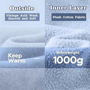 Tenue de streetwear personnalisée sweat à capuche lourd et surdimensionné sans ficelle sweat à capuche zippé délavé à l'acide hommes sweats à capuche pour la vente en gros - Product Image 5