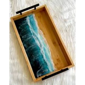 Bandeja de servicio de resina de diseño hecho a mano estándar de una sola pieza con forma y tamaño personalizados a un precio muy barato - Product Image 4