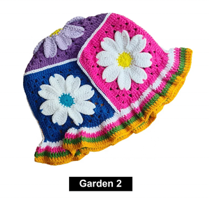 Sombrero de Pescador Verde Tejido con Flores de Margarita para Adultos, Accesorio Casual de Ganchillo para Mujer, Ideal para Viajes, Ciclismo, Festivales y Playa - Product Image 5