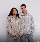 Sudadera con capucha de lana de algodón de gran tamaño para mujer, venta al por mayor, Sudadera con capucha de camuflaje para invierno, sudaderas con capucha de patrón sólido - Product Image 2