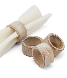 Natural Rustic <b>Wooden</b> <b>Napkin</b> <b>Rings</b> Holder Classic Design With Multiple Rounded Tops for Weddings and Parties on Sale - Product Image 1