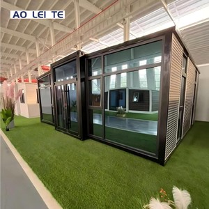 Hot bán 20 ft Glass Curtain Wall mở rộng container nhà, được trang bị với nhà bếp và phòng tắm thích hợp cho cuộc sống nông thôn - Product Image 1