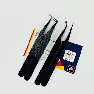 Pinzas de Extensión de Pestañas Somofy Enterprises de Acero Inoxidable con Punta de Fibra Suave de 10 mm, Agarre de Diamante, Color Negro Plasma, Precisión Rusa - Product Image 6