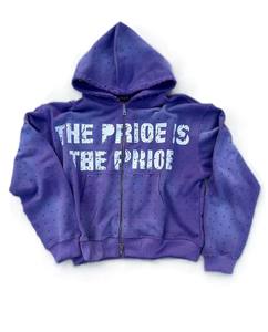 Nueva llegada de alta calidad Streetwear Hombres Serigrafía Sudadera con capucha Venta al por mayor Ropa de moda Hombres Serigrafía Sudadera con capucha - Product Image 2