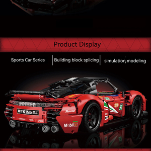 模具王13176速度跑车汽车模型ABS积木玩具积木汽车儿童套装 - Product Image 3