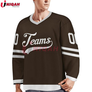 เสื้อฮอกกี้น้ำแข็งสไตล์ฮิปฮอปแบบกำหนดเอง บริการ OEM โลโก้สั่งทำ ผ้าคอตตอน-โพลีเอสเตอร์ ชื่อทีมสั่งทำ แขนยาว สำหรับทุกเพศ - Product Image 4