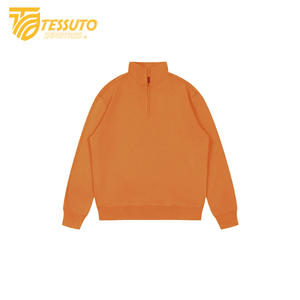 Tessuto fábrica personalizada sudaderas con media cremallera sudaderas con capucha cuello simulado sudaderas con cremallera para hombres sudaderas de algodón de alta calidad - Product Image 2