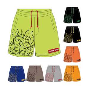 Pantalones cortos de malla de doble capa XS personalizados para hombre, pantalones cortos deportivos informales y de fitness con estampado de sublimación deportiva de poliéster al por mayor - Product Image 1