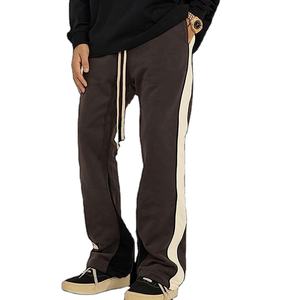 Streetwear Baggy pantalons de survêtement 100% coton en couleur noire nouvelle mode coton pantalons de survêtement hommes Baggy pantalons de survêtement évasés - Product Image 1
