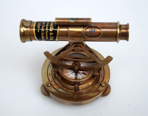 Télescope nautique Alidade avec boussole Vintage Antique avec télescope marin à collectionner nautique en laiton décor de Table de bureau - Product Image 3