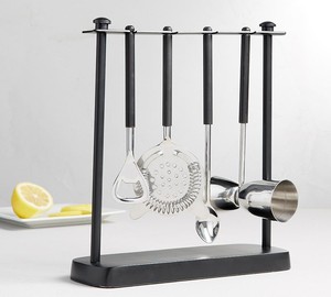 Juego de Herramientas de Barra de Acero Inoxidable Escultural con Soporte Artístico, Accesorios Profesionales para Cócteles, Decoración Duradera y de Lujo para Bar en Casa - Product Image 6