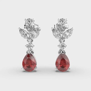 Premium Quality Diamond <b>Earrings</b> Thoughtful Luxury Gift for Valentines Day or Christmas Export Sale - Product Image 3