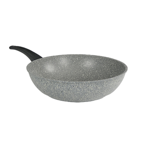Wok Antiadherente Hecho en Italia con Asas de Baquelita, Utensilios de Cocina de Granito para Inducción, Incluye Ollas para Inducción Sin Tapa - Product Image 1