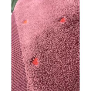 Hobby Lubow Lot de 6 serviettes de bain brodées rouge fuchsia 50x90 Hobby Lubow Love Collection - Product Image 1