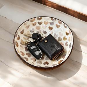 <b>Flower</b> patten coconut lacquer mother of pearls decorative candy bowl good price handmade shell bowls from Vietnam - Product Image 5