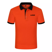 Camiseta Polo de Moda Roja y Negra con Logotipo Bordado/Camiseta Polo de Algodón Unisex/Camiseta Polo Negra y Roja Personalizada para Hombre y Mujer