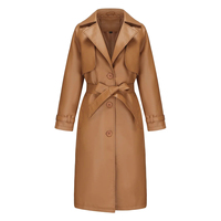 Nouveautés 2026 : Manteau Trench d'Hiver pour Femme, Emballage Personnalisé, Style Hip-Hop en Similicuir Tressé, Chaud et Doux en Polyester