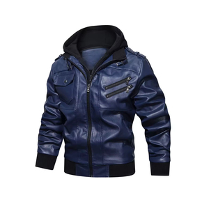<b>Men's</b> New Fashion Windproof <b>Sheepskin</b> Leather <b>Jacket</b> Formal Style with Camouflage Pattern Coat Clothing - Product Image 4