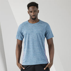Camiseta de gimnasio de cuello redondo de 230gsm de alta calidad para hombre, cómoda Camiseta con estampado de logotipo personalizado antiarrugas, tela de manga corta sólida - Product Image 3