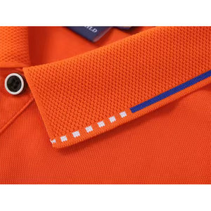 Polo de manga corta de calidad superior para hombre, nuevo estilo, cómodo, transpirable, de secado rápido, ecológico, algodón, franela, sólido F - Product Image 3