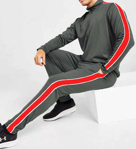 Conjunto de chándal informal de otoño personalizado al por mayor para hombre, entrenamiento para correr, cremallera, fútbol, secado rápido, 100% algodón - Product Image 6