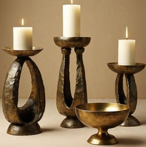 Support de bougie en laiton et aluminium personnalisé fait à la main, finition haut de gamme, style moderne, décoration d'intérieur haut de gamme - Product Image 4