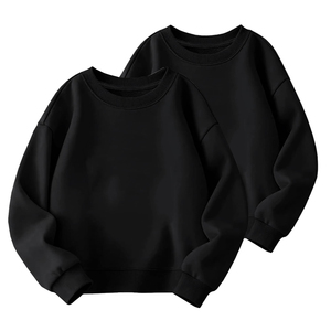 Customized <b>Fleece</b> Kids Sweatshirt For Winter <b>Black</b> Color Cotton <b>Fleece</b> Full Sleeve Anti Pilling Sweatshirt For Toddler - Product Image 3