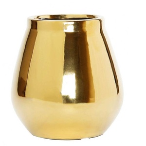 Ensemble de deux jardinières décoratives extérieures polies et brillantes en métal pour la décoration de jardin à la maison et à l'hôtel - Product Image 6