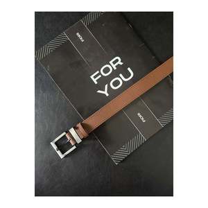 Square Buckle Bridge Women's <b>Belt</b>, Trouser <b>Belt</b>, Jacket <b>Belt</b>, <b>Dress</b> <b>Belt</b> - Brown-Darkening - Product Image 3