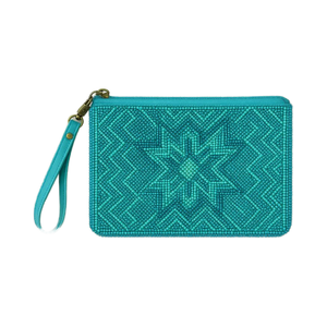 Trendy Handmade Beaded <b>Wristlet</b> Bag for Women with Custom Colors Evening Clutch Purse and Coin Pouch - Product Image 1