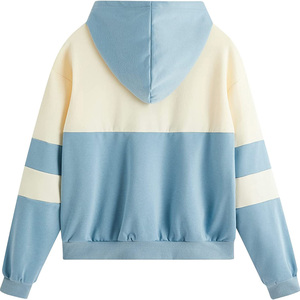 เสื้อฮู้ดดี้ผู้ชายแบบกำหนดเอง เสื้อฮู้ดดี้ผู้หญิงลำลอง สีสันตัดกัน - Product Image 2