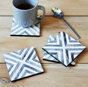 ถาดรองแก้วเกล็ดปลาฝังกระดูกพร้อมที่จับที่รองแก้วแฮนด์เมดสีดำกันลื่นถาดรองกระดูกดีไซน์เป็นเอกลักษณ์ - Product Image 5