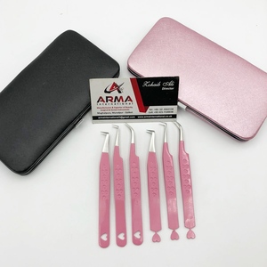 แหนบถอนขนตาสีชมพูพร้อมโลโก้ที่ยั่งยืน - Product Image 5