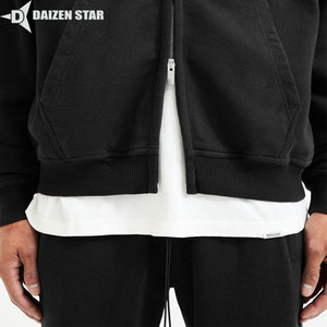 เสื้อฮู้ดซิปผู้ชาย ผ้าฝ้ายฟลีซ 100% ทรงปกติ สีพื้น เป็นมิตรกับสิ่งแวดล้อม ระบายอากาศได้ดี เหมาะสำหรับฤดูหนาว สไตล์ลำลอง บริการ OEM - Product Image 5