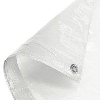Bâche en polyester non tissé blanc haute résistance, imperméable et robuste pour usage extérieur