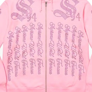 เสื้อฮู้ดผู้ชายผ้าฟลีซหนานุ่ม 100% ผ้าฝ้าย ประดับคริสตัลลายศิลปะ แฟชั่นสตรีทแวร์ฤดูหนาว ขายส่ง - Product Image 4