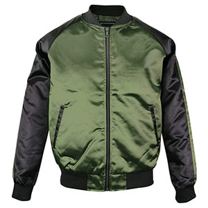 Chaqueta Varsity de Satén de Alta Calidad para Hombre, Nueva Moda Hip Hop, Manga Larga, Cuello Alto, Invierno, Fabricantes Profesionales - Product Image 5