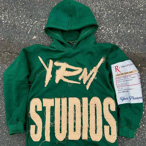 Sweat-shirts pour hommes en tissu doux 100% coton personnalisés, marque privée, écologiques, 420g, lourds, pour l'hiver, pull à capuche uni teint - Product Image 5