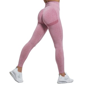 Leggings Deportivos de Cintura Alta con Efecto Push-Up, de Spandex/Nailon, Elásticos en Cuatro Direcciones, Jeggings Casuales para Mujer, Fitness - Product Image 4