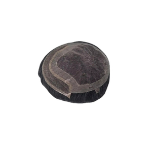 วิกผมผู้ชายแบบผูกเชือกด้านหน้า ทำจากผมแท้ชนิดอินเดียเรมี่ ยี่ห้อ Taz Hair จากบังกลาเทศ แบบลอนลึก  แบบเส้นเดี่ยว  ผสมผมสีเทา 50% - Product Image 4