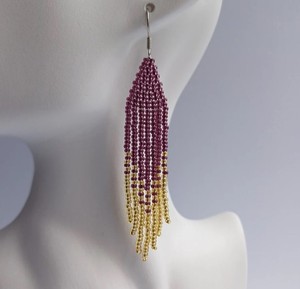 Luxury Quality <b>Emerald</b> Green Beaded Tassel Earrings - Product Image 1