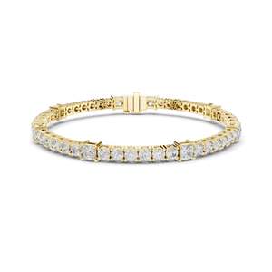 Bracelet tennis en diamant de laboratoire 6,62 CT, diamants ronds et carrés, or 10KT, 14KT, 18KT et argent 925, options moissanite - Product Image 3