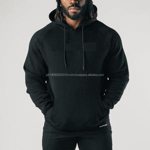 <b>Men's</b> 500gsm Heavyweight Pullover <b>Hoodie</b> 100% Cotton <b>Black</b> Blank Fleece Custom Oversized Sweatshirt Factory Direct - Product Image 1