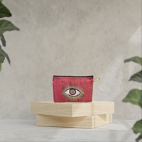 DAFNI BIG PAZAR FABRIC CANVAS EMBROIDERED DIGITAL WALLET Model 3 Gaya Eropa Amerika yang Modis Keanekaragaman Musim Semi/Musim Panas