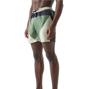 Short de bain pour hommes, coupe classique, design à empiècements, 100% nylon, pour entraînement sportif et plage, vente en gros, meilleures ventes - Product Image 1